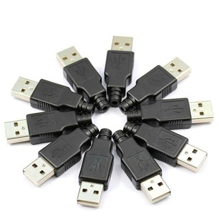 ภาพขนาดย่อของภาพหน้าปกสินค้า10 ชิ้น Type A Male USB 4 pin ปลั๊กซ็อกเก็ตเชื่อมต่อสีดำ จากร้าน bestprice1920.th บน Shopee