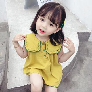 ชุดเด็กผู้หญิง สาว ๆ เสื้อผ้าเด็กเหมาะกับ 2020 เด็กใหม่ในช่วงฤดูร้อนเด็กเกาหลีสูทแบบสองชิ้น