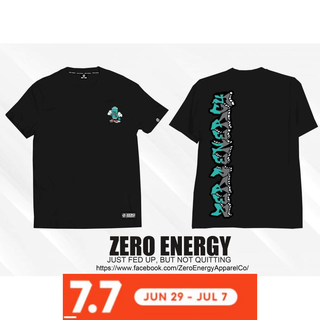 เสื้อคู่วินเทจ - ZERO ENERGY - วัฒนธรรมโลโก้ขนาดใหญ่วินเทจที่ได้รับแรงบันดาลใจจากเสื้อยืดหลวมเสื้อผ