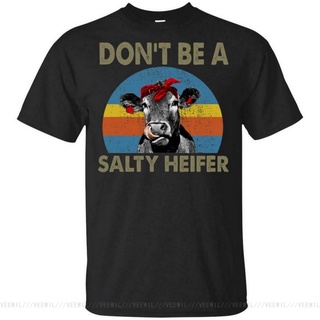 เสื้อผ้าผชเสื้อยืด พิมพ์ลาย Dont Be A Salty Heifer พลัสไซซ์ สีดํา สําหรับผู้ชาย S-5XLS-5XL