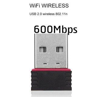 ภาพขนาดย่อของภาพหน้าปกสินค้าMini USB WiFi 600M Dongle 802.11 B/G/N Wireless Network Adapter for Laptop PC จากร้าน sanseansrisawan บน Shopee