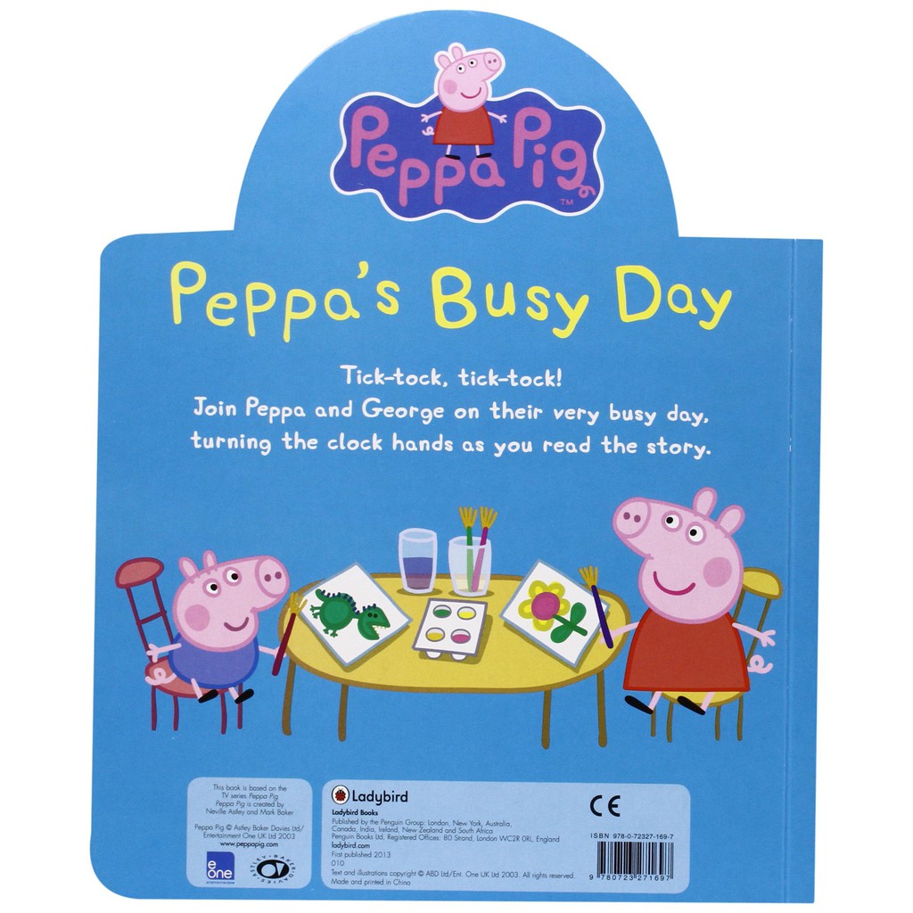 ได้coinคืน10-พร้อมส่ง-ลิขสิทธิ์แท้-หนังสือนิทานบอร์ดบุ๊ค-peppa-pig-peppas-busy-day-board-book-เรียนรู้เรื่องเวลา-clock