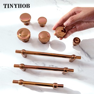 Rose gold Solid Brass Furniture Handles Door Knobs and Handles for Cabinet Kitchen Cupboard Drawer Pulls Home European style