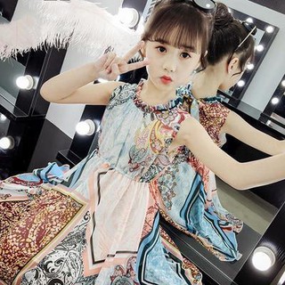 💞ข้อเสนอในเวลา จำกัด ชุดเดรสสำหรับเด็กผู้หญิงชุดเดรสฤดูร้อนปี 2021 รุ่นใหม่ของเกาหลีในช่วงฤดูร้อนเด็กใหญ่แฟชั่นชีฟองเด็