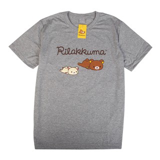 Rilakkuma Grey T-shirt - No.009 (เสื้อยืดริลัคคุมะ สีเทา No.009)