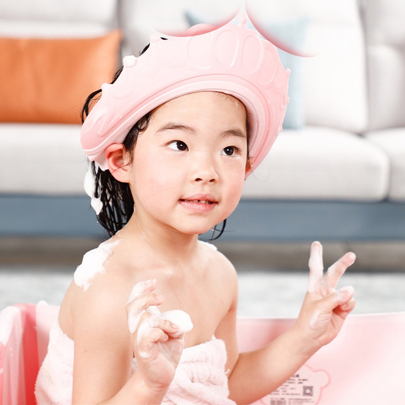 bestorehome-หมวกสระผมเด็ก-หมวกคลุมผมอาบน้ำ-ปรับขนาดได้