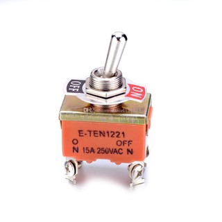 Toggle Switch สวิตซ์ E-TEN 1221 สวิตซ์โยก 4 ขา 15A 250V