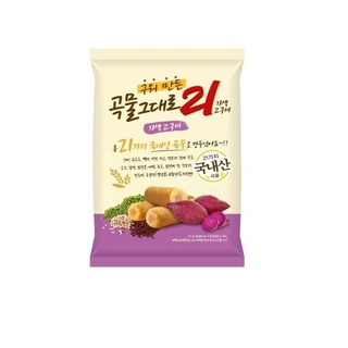 grain crispy roll purple sweet  ขนมเกาหลี 곡물그대로 ทำจากธัญพืช 21ชนิด สอดไส้มันม่วง คริสปี้โรลเกาหลี 150g