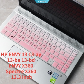 แผ่นซิลิโคนครอบแป้นพิมพ์แล็ปท็อป กันฝุ่น 13.3 นิ้ว สําหรับ HP ENVY 13 13-ay 13-ba 13-bd ENVY X360 Spectre X360 [CAN]