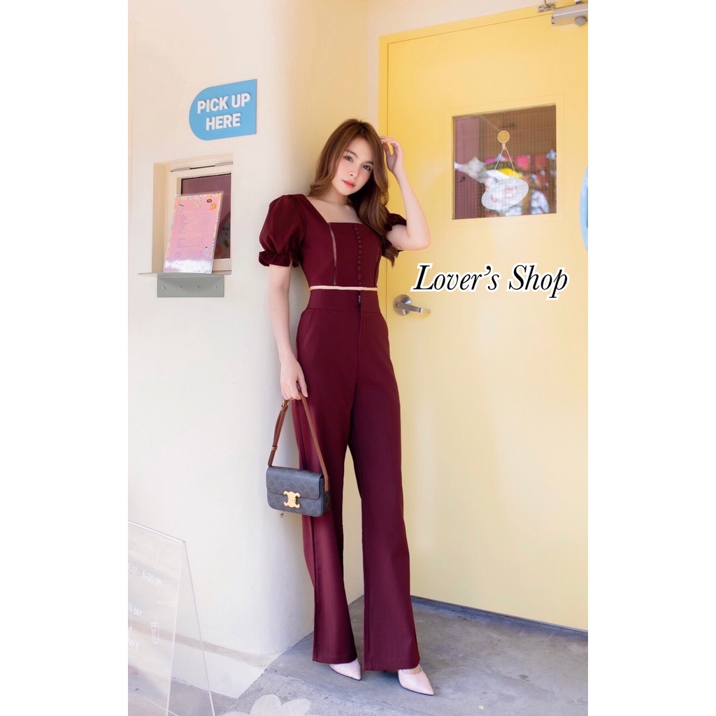 lover-s-shop-เซ็ท2ชิ้น-สุดคุ้ม-เสื้อคร็อปแต่งโบว์แถบลูกไม้-เพิ่มดีเทลด้วยกระดุมหน้า-งานซิบหลัง-ความยาวเสื้อกำลังดี