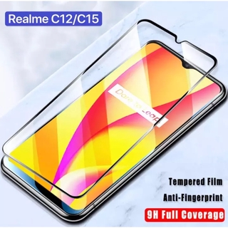 [ส่งจากไทย] ฟิล์มกระจก เต็มจอ กาวเต็มขอบดำ 9H For Realme C12 / C15 คุณภาพดี ติดง่าย