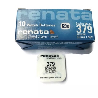 ถ่านกระดุม ถ่านนาฬิกา Renata Batteries 379(SR521SW) Swiss Made ถ่านสวิส ของแท้