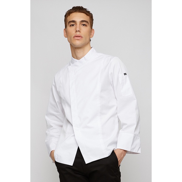 dapp-uniform-เสื้อเชฟ-แขนยาว-กระดุมซ่อน-denton-white-pressed-button-longsleeves-chef-jacket-สีขาว-tjkw1020