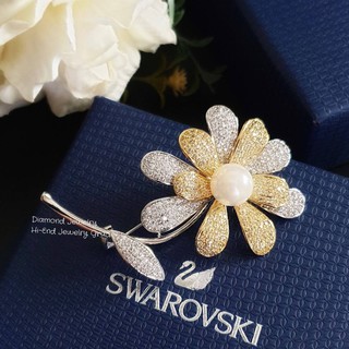 Diamond Brooch  เข็มกลัดดอกไม้ งานทูโทน งานเพชร CZ แท้ค่ะงานน่าร๊ากกก ดูดี  งานสวยมากกกกก