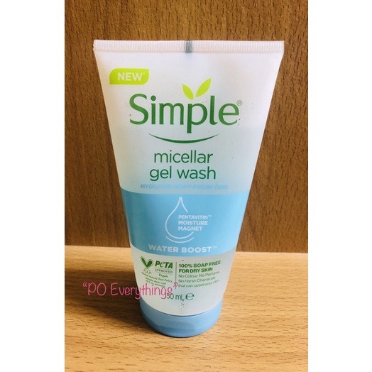 รูปภาพของโฉมใหม่ Simple : Water Boost Micellar Facial Gel Wash 150ml.ลองเช็คราคา