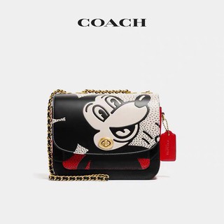 COACHโค้ช /นางสาวดิสนีย์มิกกี้เมาส์ชื่อร่วมชุดแมดิสันกระเป๋าสะพายไหล่เดี่ยว 4722