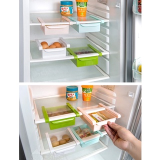Bigmall ลิ้นชักเก็บของในตู้เย็น กล่องเก็บของในตู้เย็น ลิ้นชักเก็บของใต้โต๊ะ ถาดเก็บของ ลิ้นชักตู้เย็น 15x16x7 cm