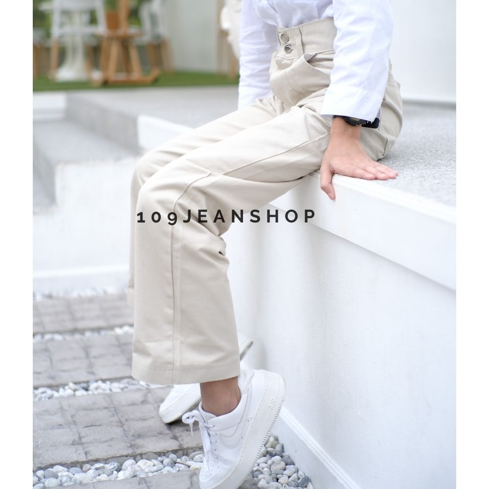 สินค้ามาใหม่-กางเกงยีนส์ผู้หญิงเอวสูง-ทรงลุง-สไตล์เกาหลี-แนววินเทจ-vin
