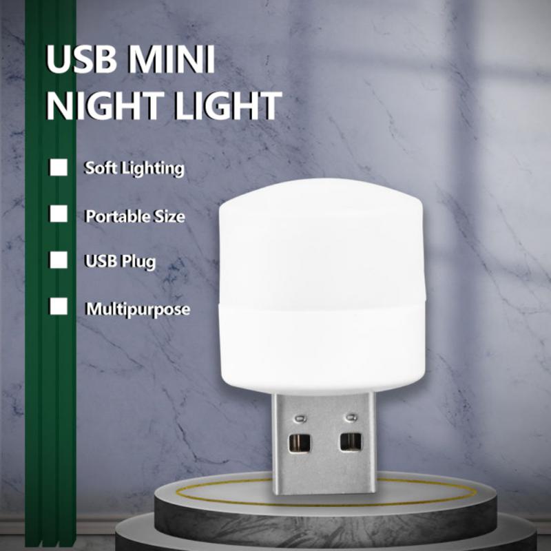 USB Plug Lamp Mini Night Light Computer Mobile Power Charging Small ...
