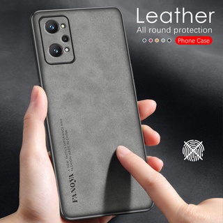 Luxury Sheepskin Leather Silicone Shockproof Case For Realme GT Neo2 Neo3 Realme GT Neo 2 Matte Textured Camera Protection Cover