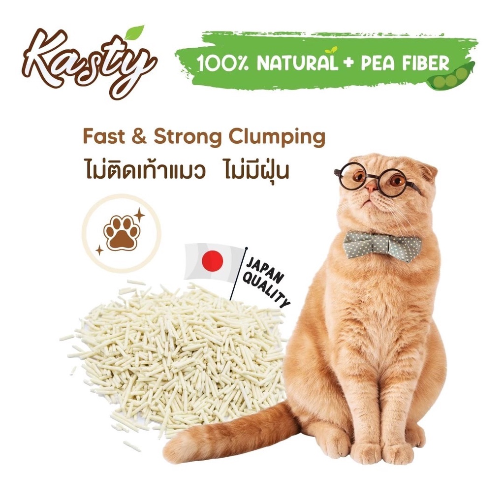 ทรายแมว-เต้าหู้ธรรมชาติ-kasty-100-natural-pea-fiber-ขนาด-6l