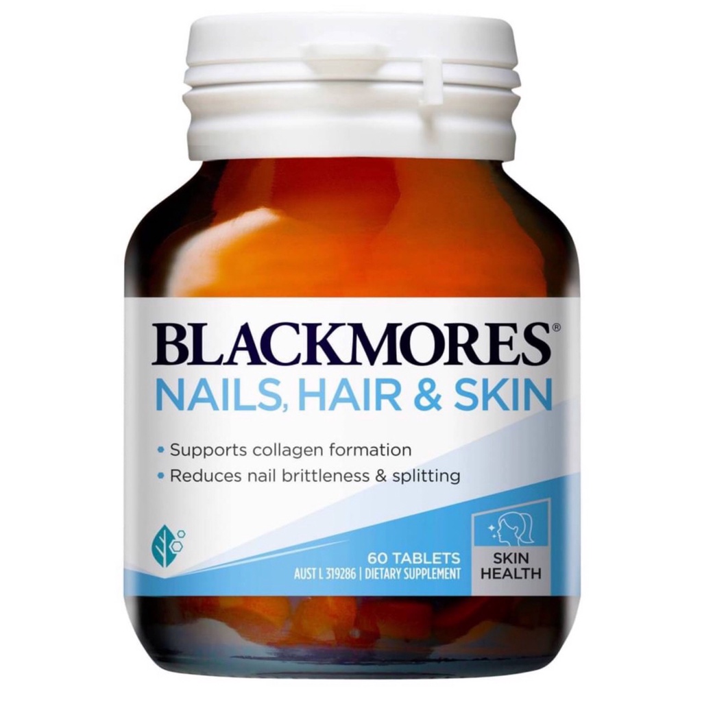 ภาพสินค้าBLACKMORES NAIL HAIR&SKIN 60 Tablets บำรุง ผม ผิว เล็บ, Australiaไบโอติน, Biotin H+ (1.3mg) จากร้าน mtshop.au บน Shopee ภาพที่ 6