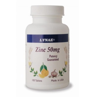 Lynae Zinc 50mg Vitamin USA ไลเน่ ซิงค์กลูโคเน็ต 50มก เหมาะสำหรับหน้ามัน หน้าใส ปัญหาต่อมลูกหมาก ดูดซึมดี 100 เม็ด