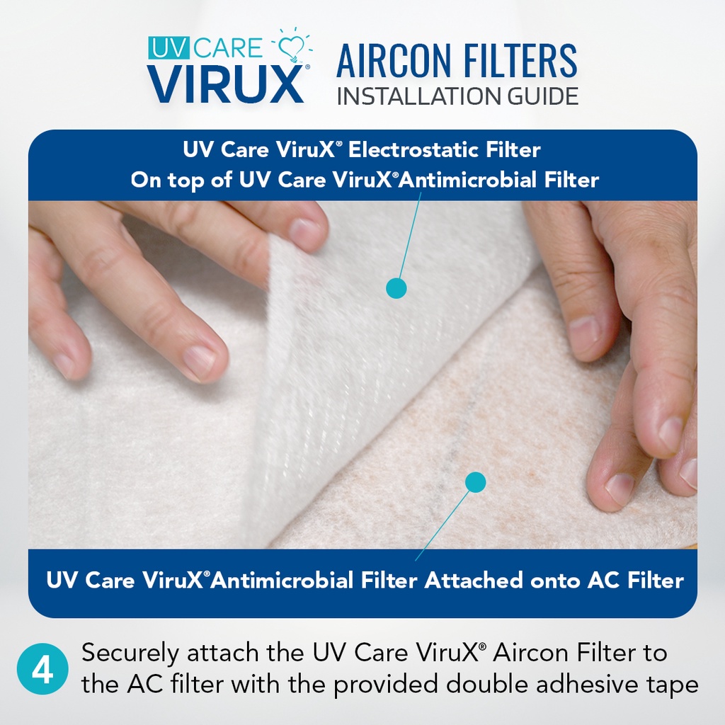 uv-care-virux-aircon-filter-แผ่นกรองอากาศที่ฆ่าเชื้อโรคได้