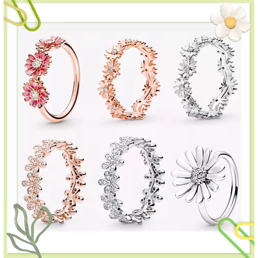 sparkling-daisy-flower-crown-ring-amp-amp-daisy-flower-ring-amp-pink-daisy-flower-trio-ring