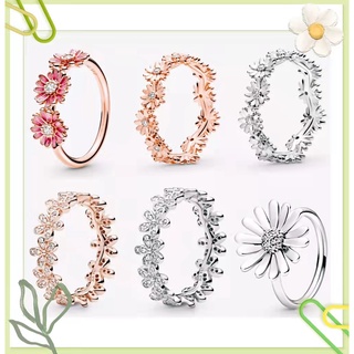 Sparkling Daisy Flower Crown Ring & & Daisy Flower Ring & Pink Daisy Flower Trio Ring