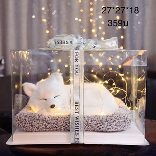 ของขวัญวาเลนไทน์ ตุ๊กตาสัตว์เลี้ยงจําลอง Size S:17cmx17cmx12cm Size L:27cmx27cmx18cm ของขวัญวันวาเลนไทน์