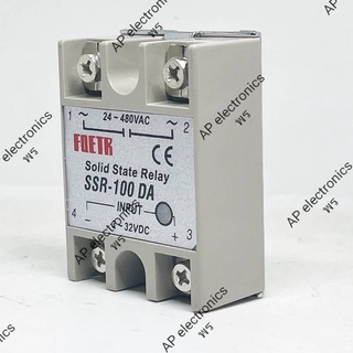 โซลิดสเตตรีเลย์ SSR-100DA 100A DC ควบคุม input 3-32dc output 24-480vac