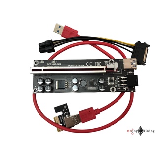 ภาพขนาดย่อของภาพหน้าปกสินค้า(ส่งจากไทย)Riser Card Ver009S PCI Express 4Pin 6Pin SATA Molex Power USB 3.0 จากร้าน enjoymining บน Shopee ภาพที่ 3