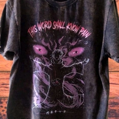 เสื้อยืด-โอเวอร์ไซซ์-พิมพ์ลายการ์ตูนอนิเมะ-this-world-shall-know-pain-สไตล์วินเทจ-สําหรับผู้ชาย-และผู้หญิง