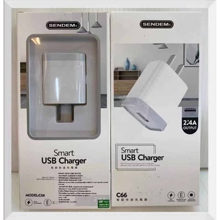 ส่งจากไทย หัวชาร์ท Smart USB Chager SENDEM C66 2.4A Output พร้อมส่ง