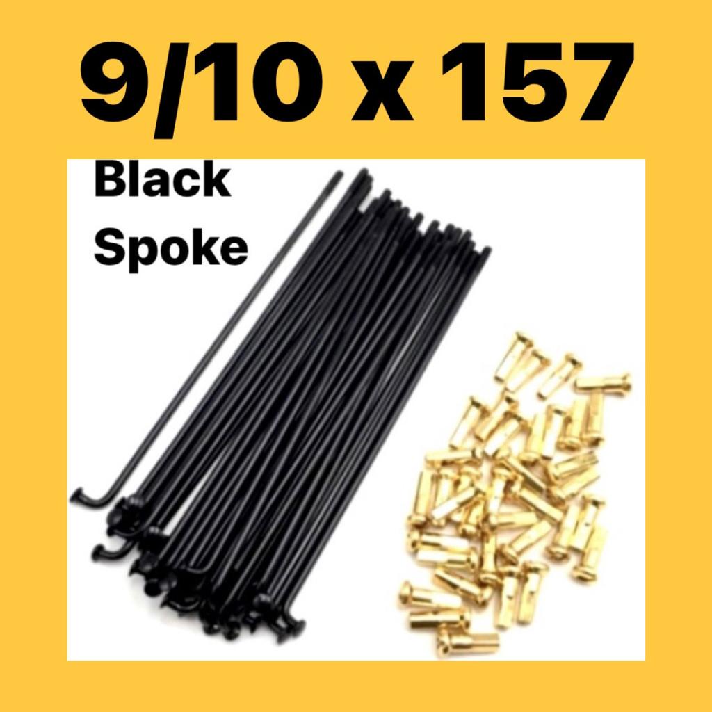 Lidi EX5/WAVE/KRISS/Y100/Y125Z/Y110/C70 SPOKE HITAM LIDI BLACK 10 9 157 ...