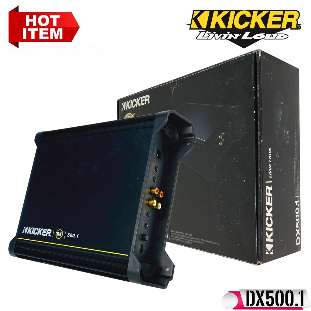 ของแท้ของใหม่100-แอมป์-kicker-รุ่น-dx500-1-เพาเวอร์แอมป์ติดรถยนต์1-ch-mono-block-500-วัตต์-rms