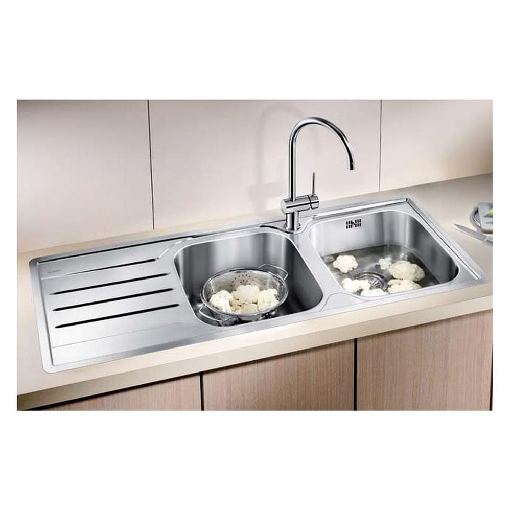 อ่างล้างจานฝัง-ซิงค์ฝัง-2หลุม-1ที่พัก-blanco-lemis-8s-if-495-39-369-อ่างล้างจาน-อุปกรณ์-ห้องครัว-อุปกรณ์-kitchen-sink-bl