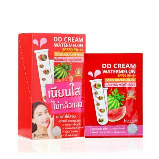 สินค้า JULA\'S HERB  DD CREAM WATERMELON SPF50 PA+++ แบบซอง   ดีดีแตงโม จุฬาเฮิร์บ