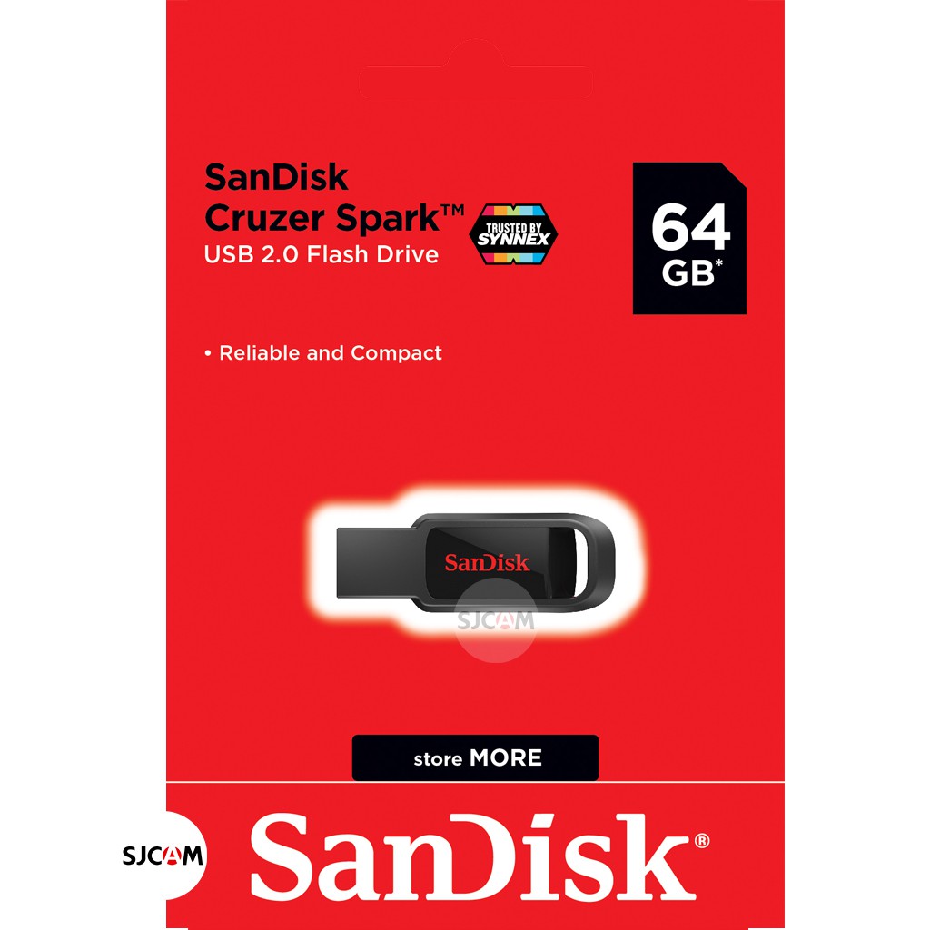 ภาพสินค้าSanDisk Flash Drive CRUZER SPARK 64GB USB2.0 (SDCZ61_064G_G35) แฟลซไดร์ฟ แซนดิส ใส่ ลำโพง เครื่องเสียง PC ประกัน Synnex จากร้าน sjcam_officialstore บน Shopee ภาพที่ 1