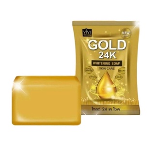 สบู่ทองคำ วีวี่ 24K Gold Soap By vivi ขนาด 80 กรัม