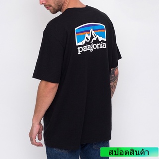 แฟชั่น เสื้อยืดแขนสั้น ผ้าฝ้าย พิมพ์ลาย Patagonia Responsibili สวมใส่สบาย สไตล์คลาสสิก สําหรับผู้ชาย