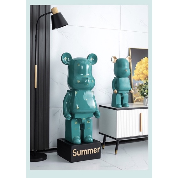 รูปปั้นกระปุกออมสิน-bearbrick-งานสั่งทำ-ของแต่งบ้านรูปปั้นหมี