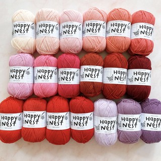 ภาพขนาดย่อสินค้าไหมพรม คอตตอนนม milk cotton yarn 4 ply (สีชมพู แดง ม่วง)