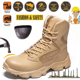 สินค้า SKYE รองเท้าหนัง เซฟตี้ หัวเหล็ก ป้องกันการชน ใส่ทำงาน กลางแจ้ง แฟชั่นสำหรับผู้ชาย ขนาด 39-46