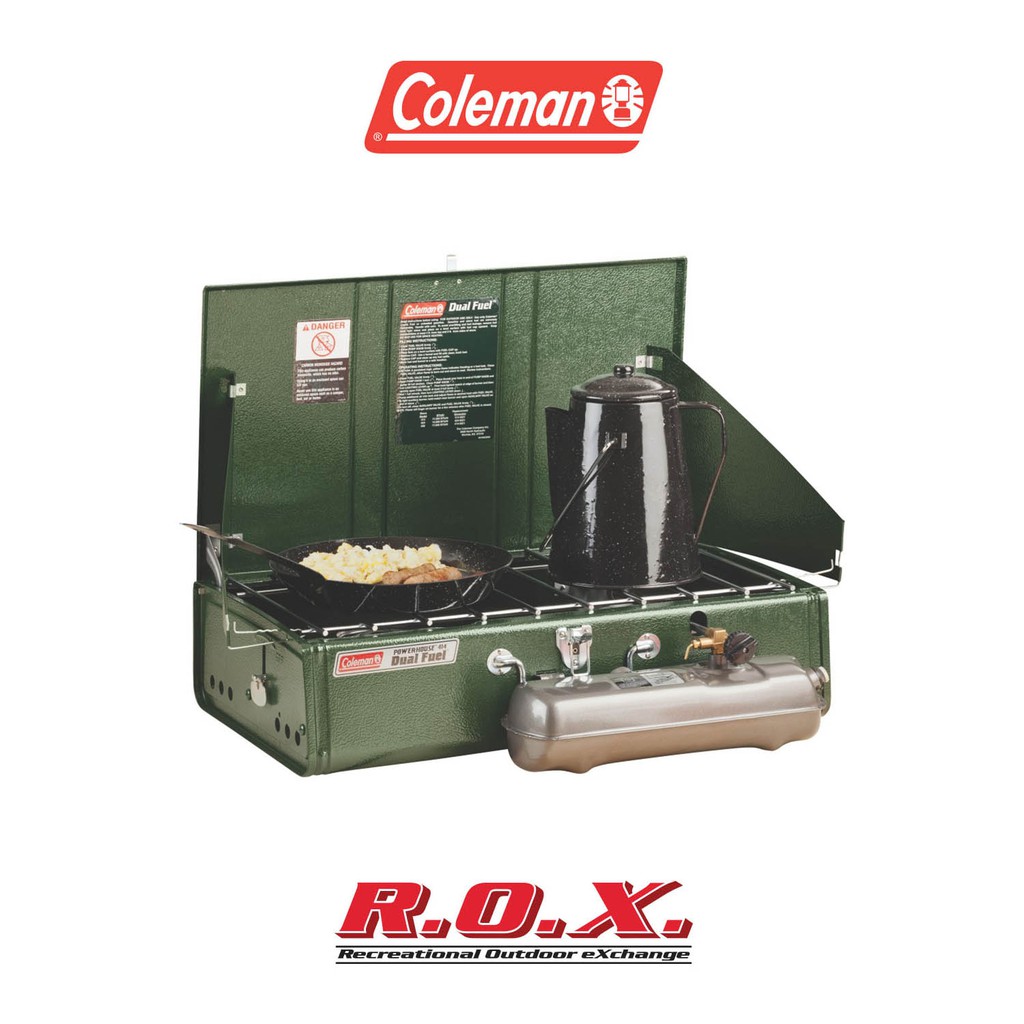 COLEMAN US 2 BURNER DUAL FUEL COMPACT STOVE 424 เตาแค๊มปิ้งน้ำมันเบนซิน