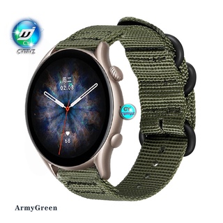 สาย amazfit GTR 2 3 GTR3 Pro GTR 2e สายรัด สายนาฬิกา สายไนลอนถัก สำหรับนาฬิกาอัฉริยะ amazfit gts 2 3 gts2e gts2 mini นาฬิกาอัฉริยะ สายรัดข้อมือกีฬา สาย  Amazfit Bip U Pro / Bip S Lite สาย