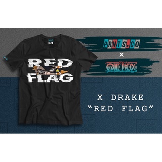 Peso/X DRAKE "ธงแดง" เสื้อยืดรุ่นเดียวรุ่นที่เลวร้ายที่สุด TSHIRT ที่ได้รับแรงบันดาลใจจากเสื้อย Rb^