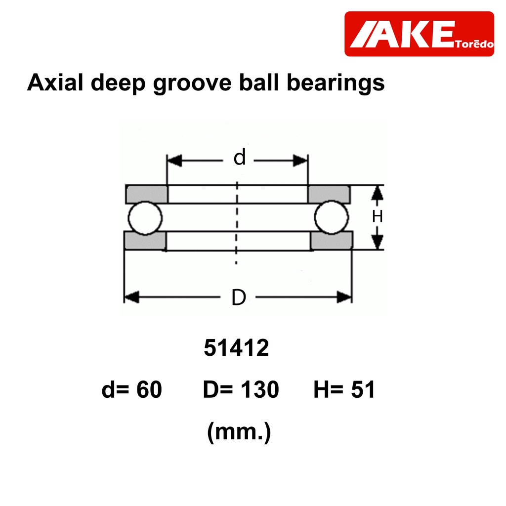 51412-ตลับลูกปืนกันรุน-อะไหล่เครื่องฉีดน้ำแรงดันสูง-axial-deep-groove-ball-bearings-51412-จัดจำหน่ายโดย-ake-tor-do