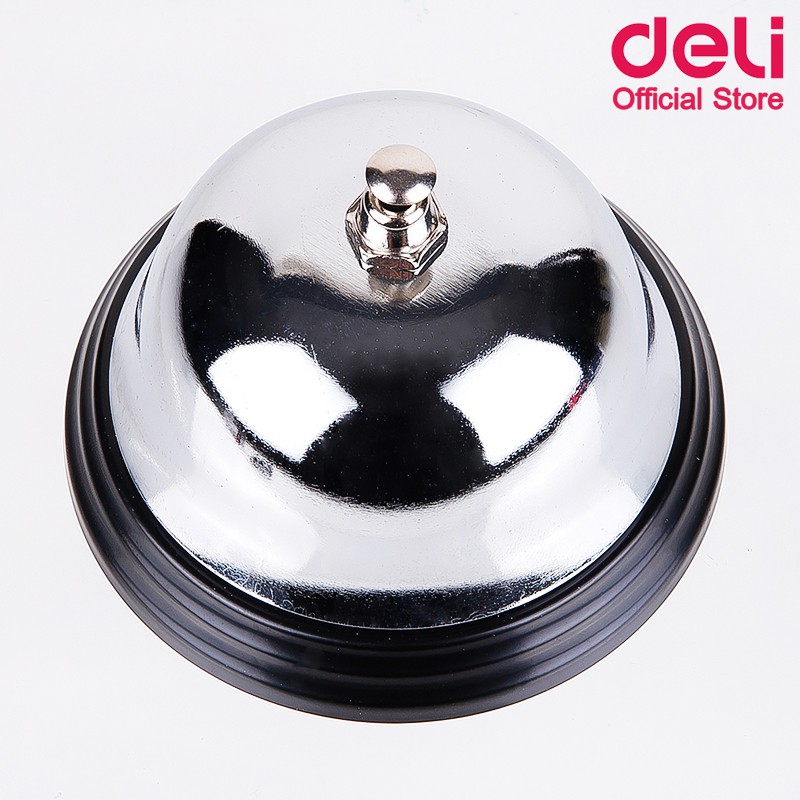 deli-0240-touch-call-bell-metal-แพ็ค-2-ชิ้น-กริ่งเหล็กแบบกด-กระดิ่ง-กระดิ่งตบ-กริ่งสแตนเลส-กริ่งกดเรียก